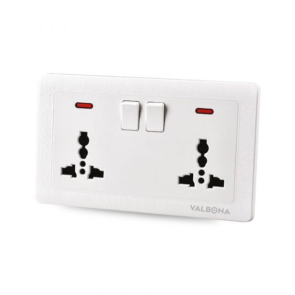 Valbona Double Multi-Socket With Indicator (5pcs)- DOB263
