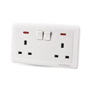 Valbona Double Socket With Indicator (5pcs)- DOB262