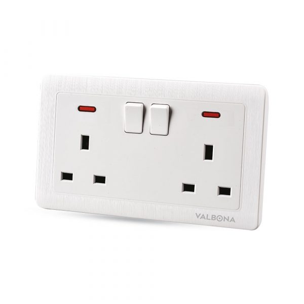 Valbona Double Socket With Indicator (5pcs)- DOB262