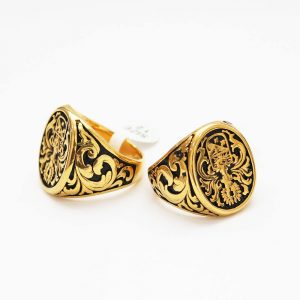 Vintage Polished Steel Ring - KR10